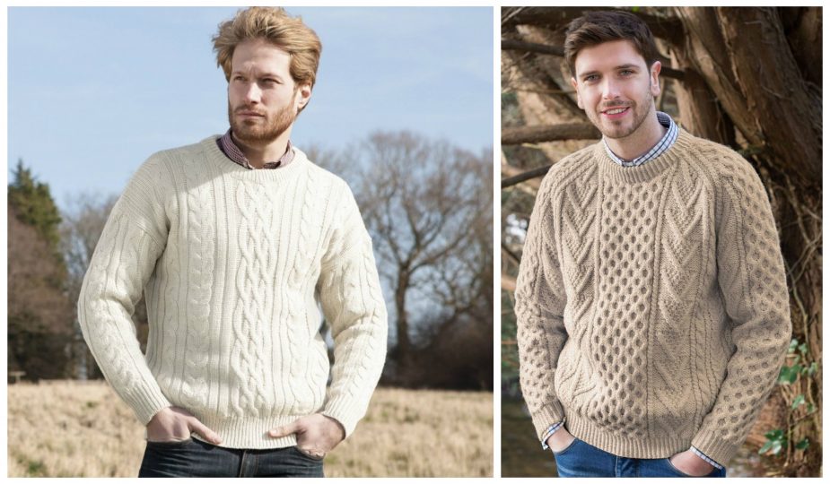 Hombres con suéter de algodón