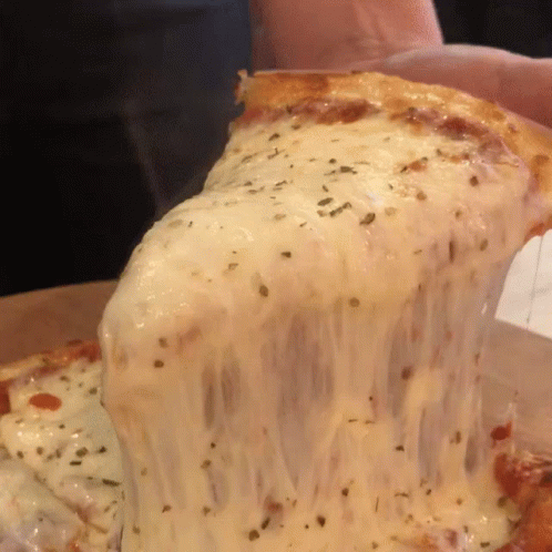 pizza con queso extra gif