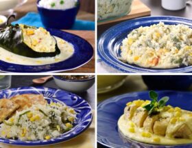 Opciones de platillos con elote