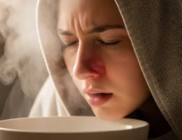 congestión nasal y vapor